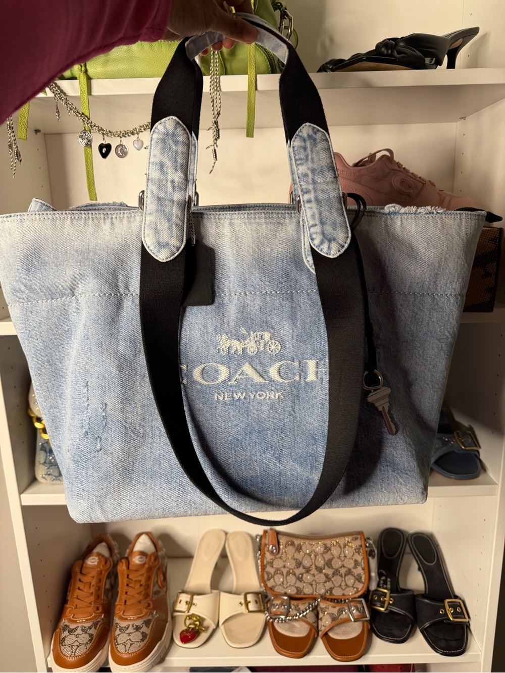 Coach Denim Small Tour Tote (Large size)